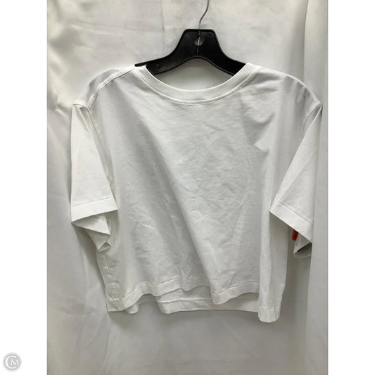 Athletic Top Short Sleeve By Lululemon In White, Size: M
