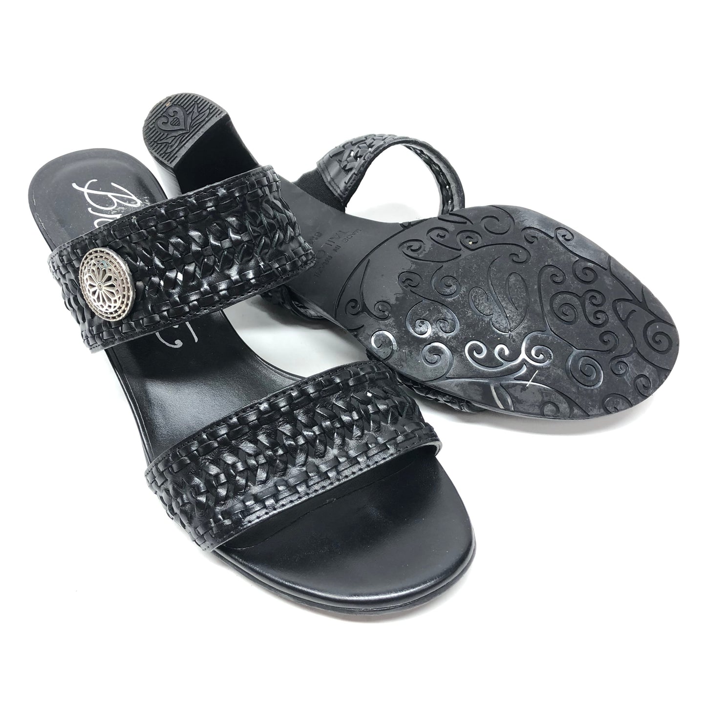 Sandals Heels Block By Brighton In Black, Size: 8