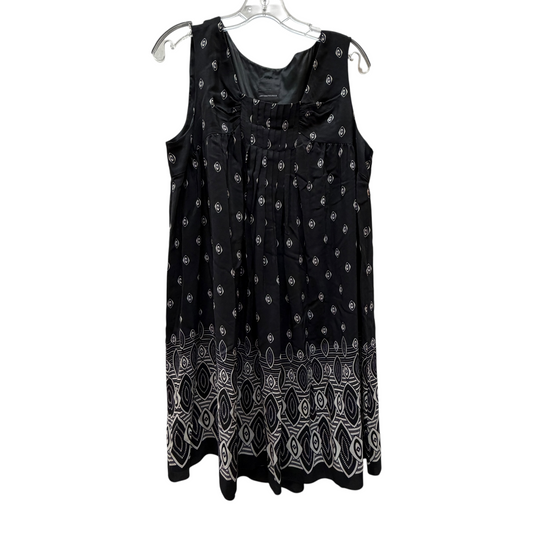 Dress Casual Short By Anthropologie In Black & Cream, Size:L