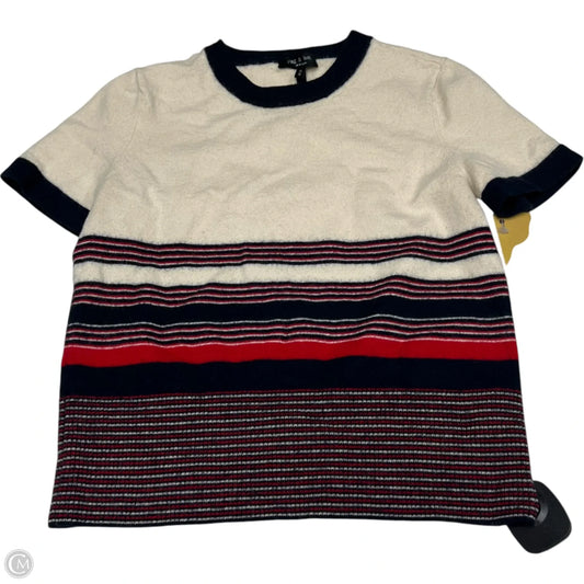 Sweater Short Sleeve By Rag And Bone In Striped Pattern, Size: M