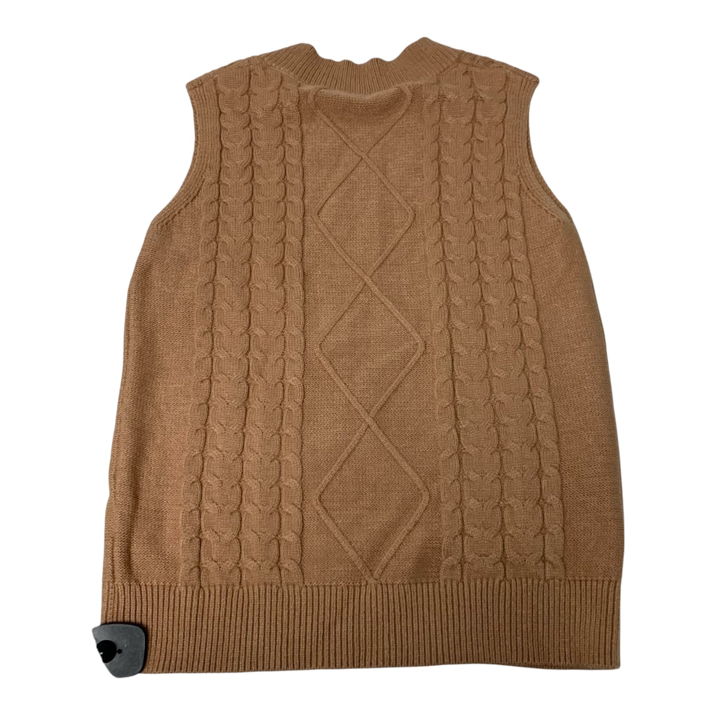 Vest Sweater By Clothes Mentor In Tan, Size: S