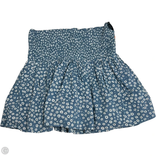 Skirt Mini & Short By Bp In Blue & White, Size: S