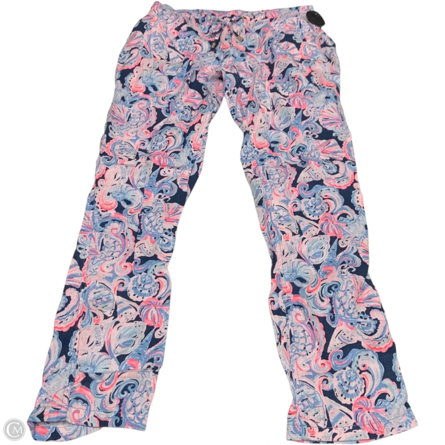 Pants Designer By Lilly Pulitzer In Blue & Pink, Size: M
