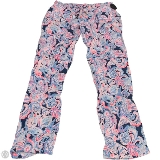 Pants Designer By Lilly Pulitzer In Blue & Pink, Size: M