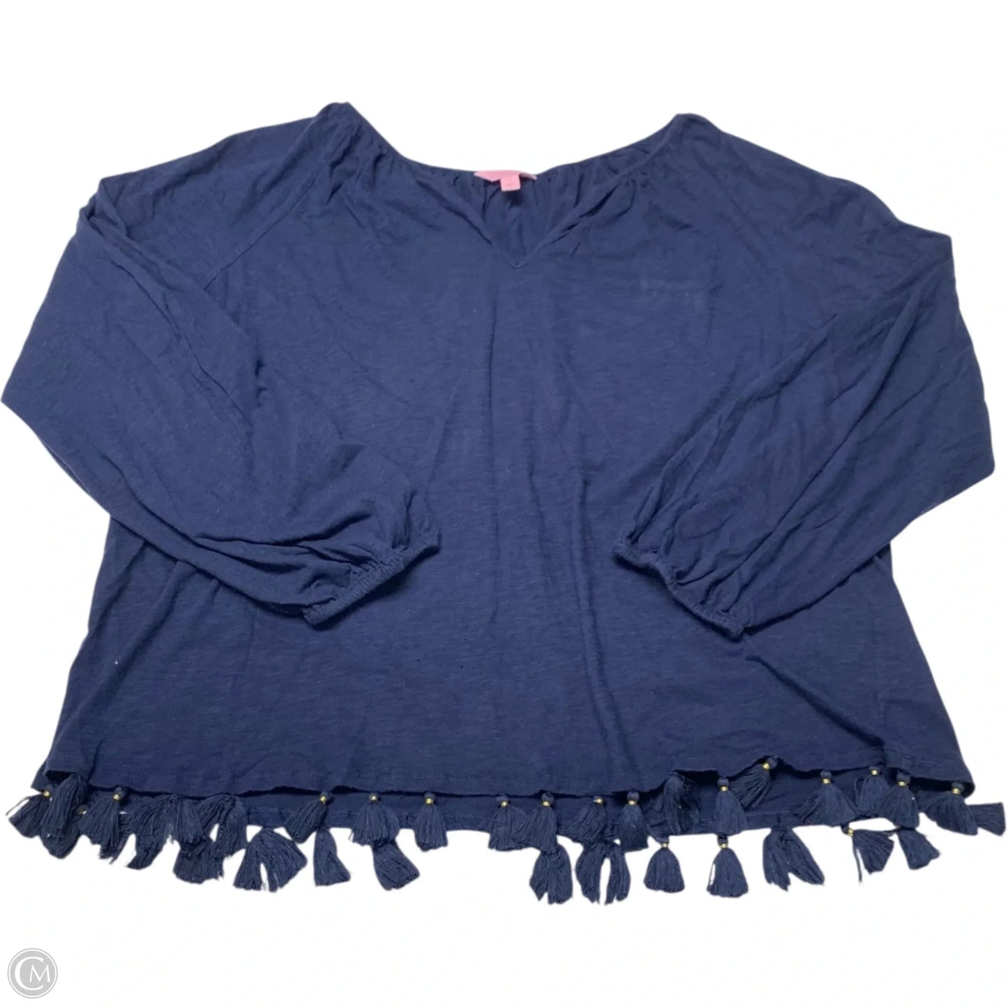 Top Long Sleeve Designer By Lilly Pulitzer In Navy, Size: Xl