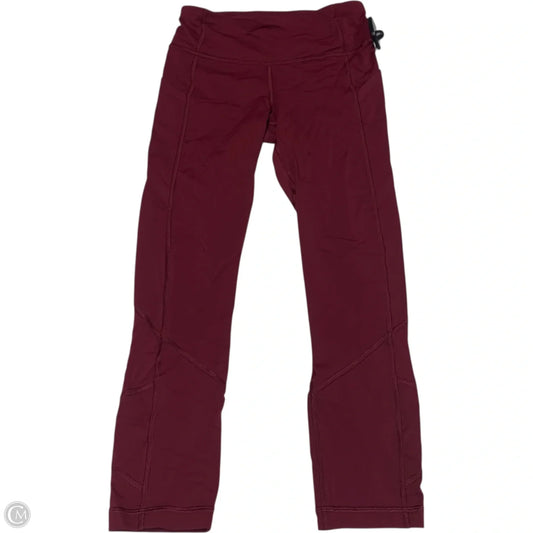 Athletic Leggings By Lululemon In Red, Size: Xs