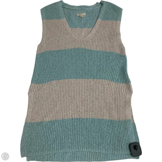 Vest Sweater By Pilcro In Blue & Cream, Size: Xxsp
