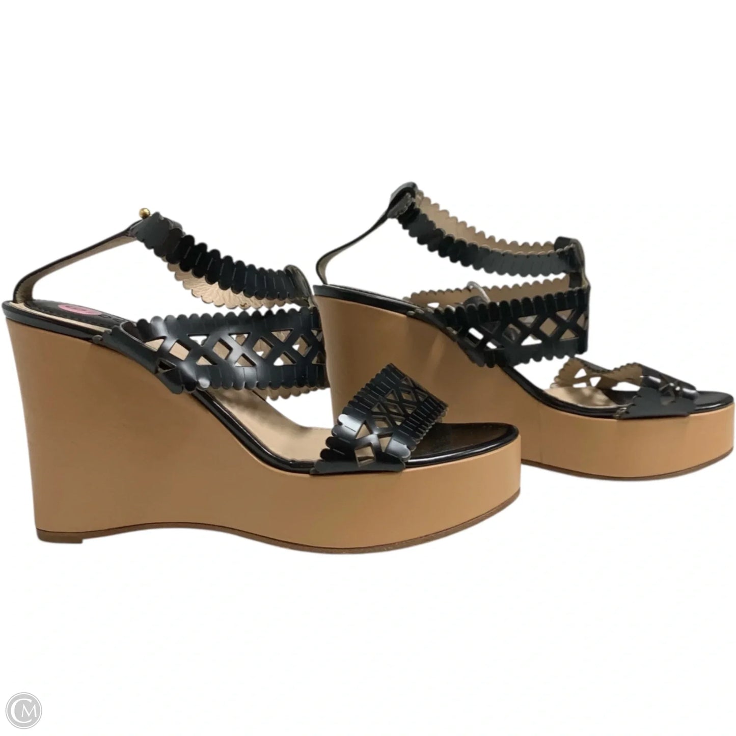 Sandals Luxury Designer By Chloe In Black, Size: 9