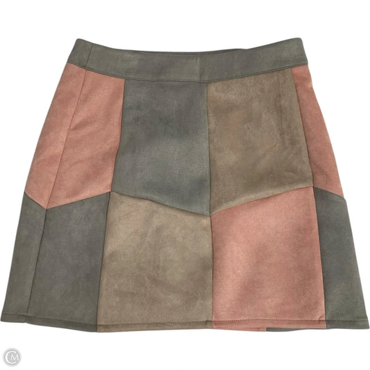 Skirt Mini & Short By Versona In Grey & Pink, Size: Xs