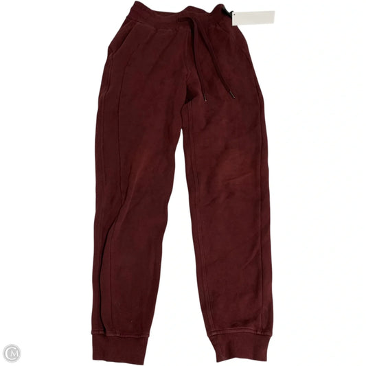Athletic Pants By Lululemon In Red, Size: Xs