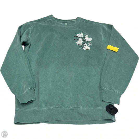 Sweatshirt Crewneck By Comfort Colors In Green, Size: S
