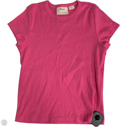 Top Short Sleeve Basic By Maeve In Pink, Size: S