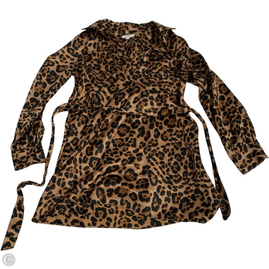Top Long Sleeve Luxury Designer By Gucci In Animal Print, Size: S