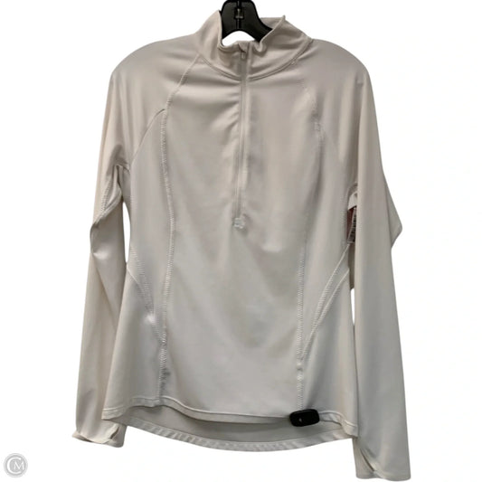 Athletic Top Long Sleeve Collar By Athleta In White, Size: S