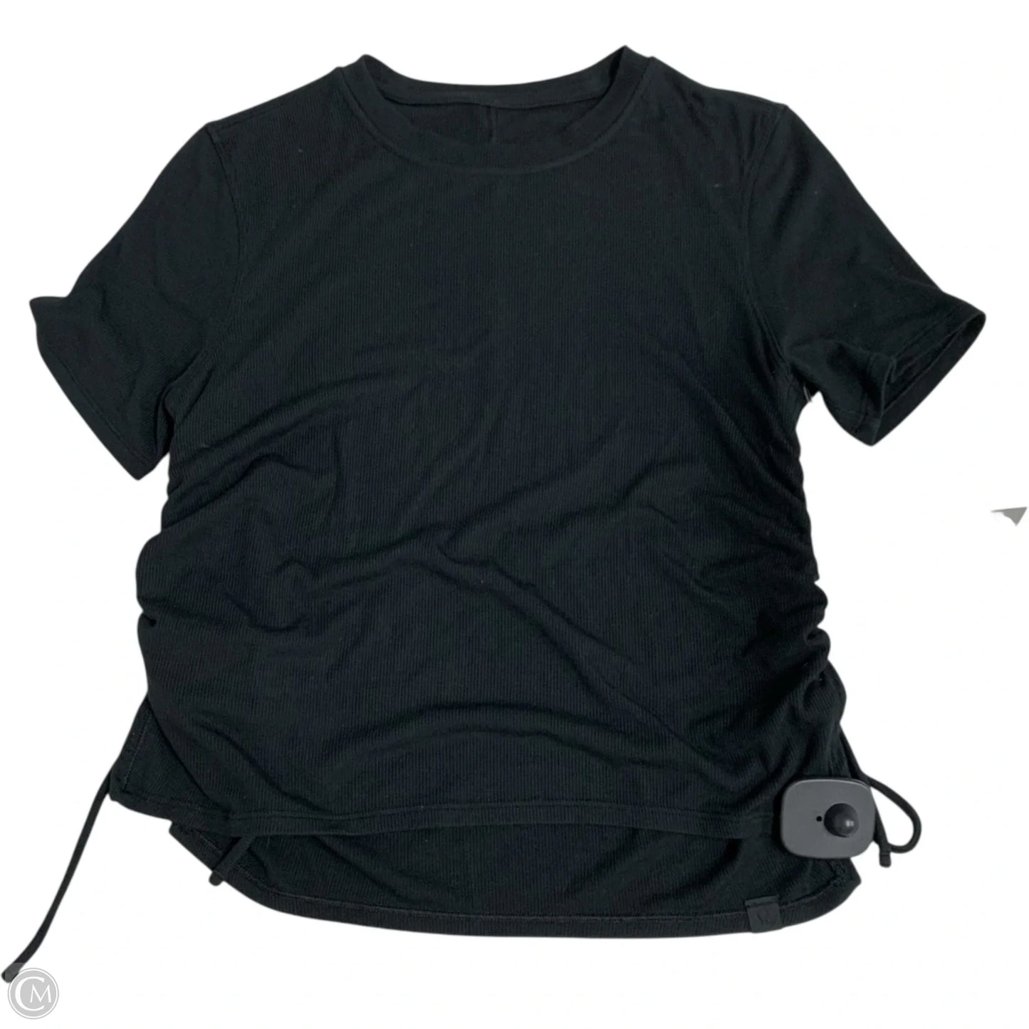 Athletic Top Short Sleeve By Lululemon In Black, Size: S