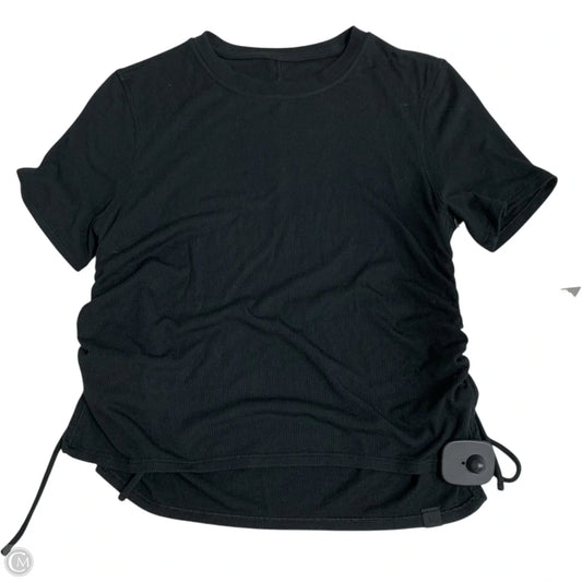 Athletic Top Short Sleeve By Lululemon In Black, Size: S