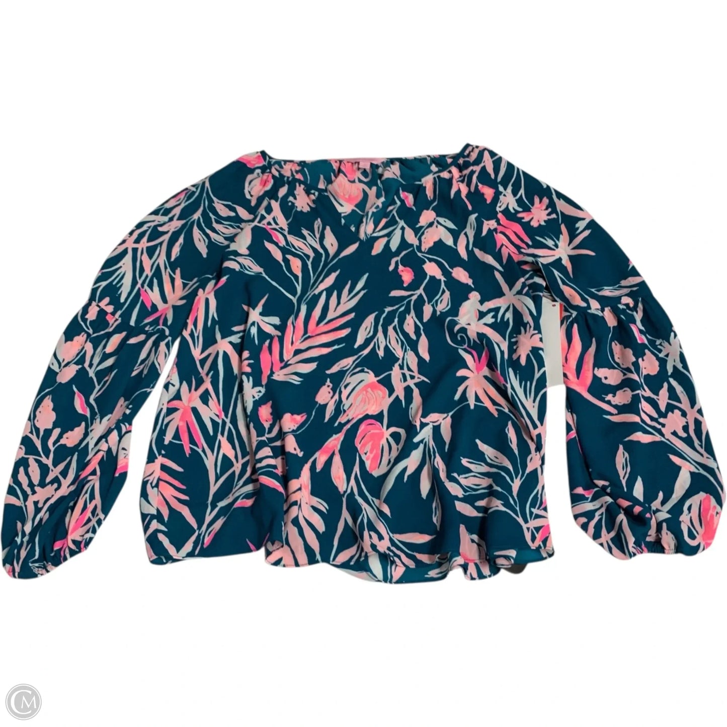 Blouse Designer By Lilly Pulitzer In Blue, Size: M