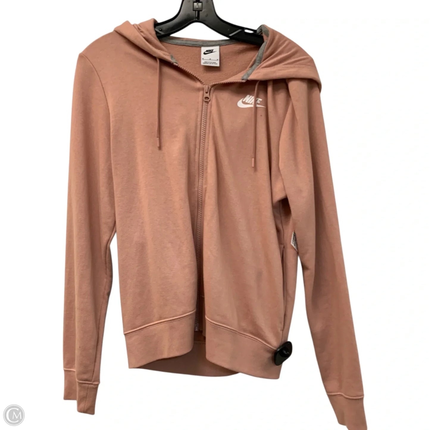 Athletic Jacket By Nike Apparel In Peach, Size: M