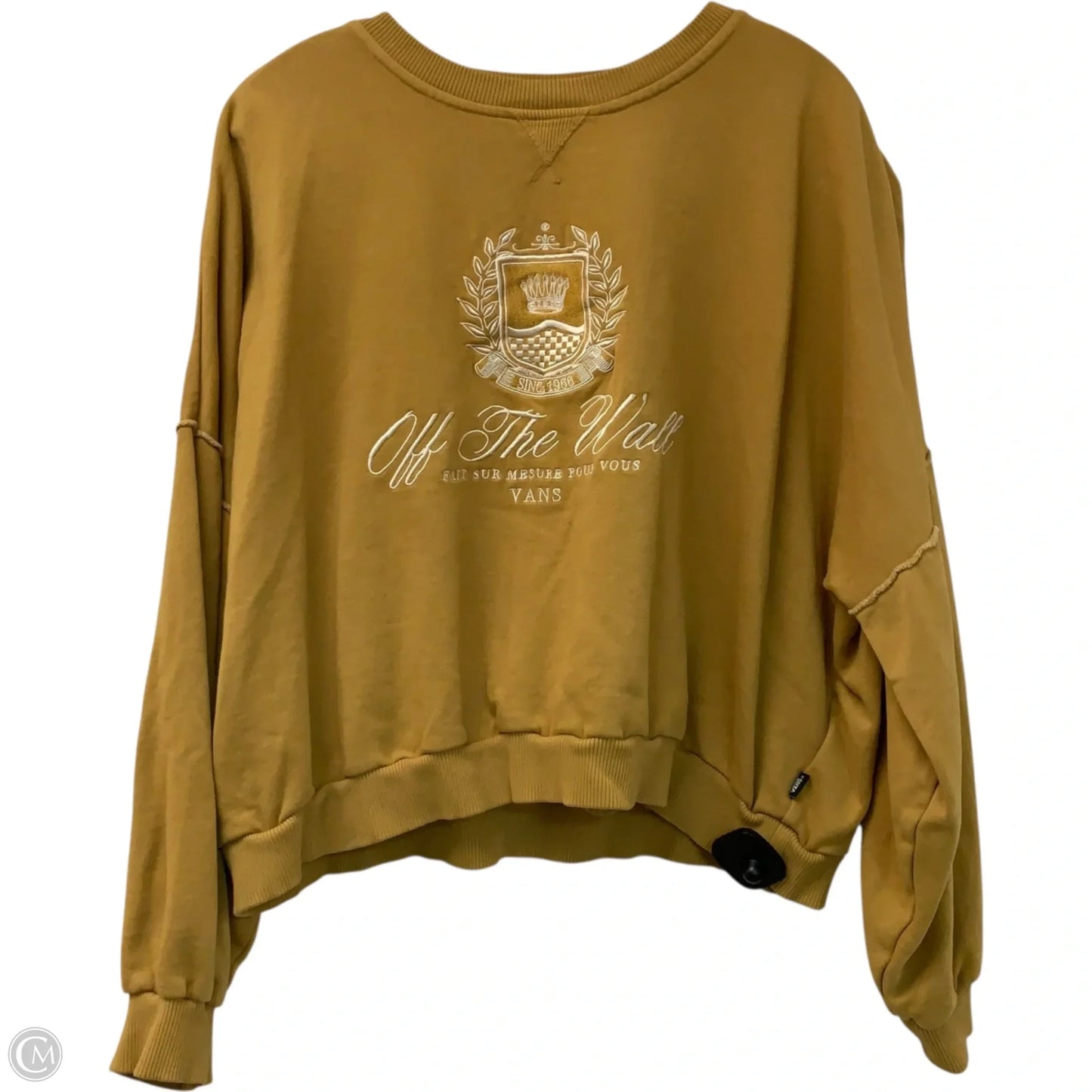 Sweatshirt Crewneck By Vans In Yellow, Size: M