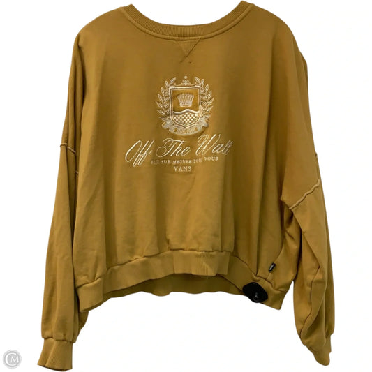 Sweatshirt Crewneck By Vans In Yellow, Size: M