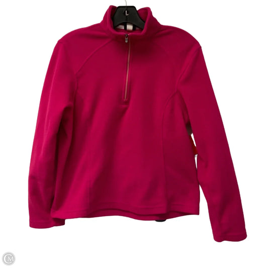 Jacket Fleece By Lands End In Pink, Size: S