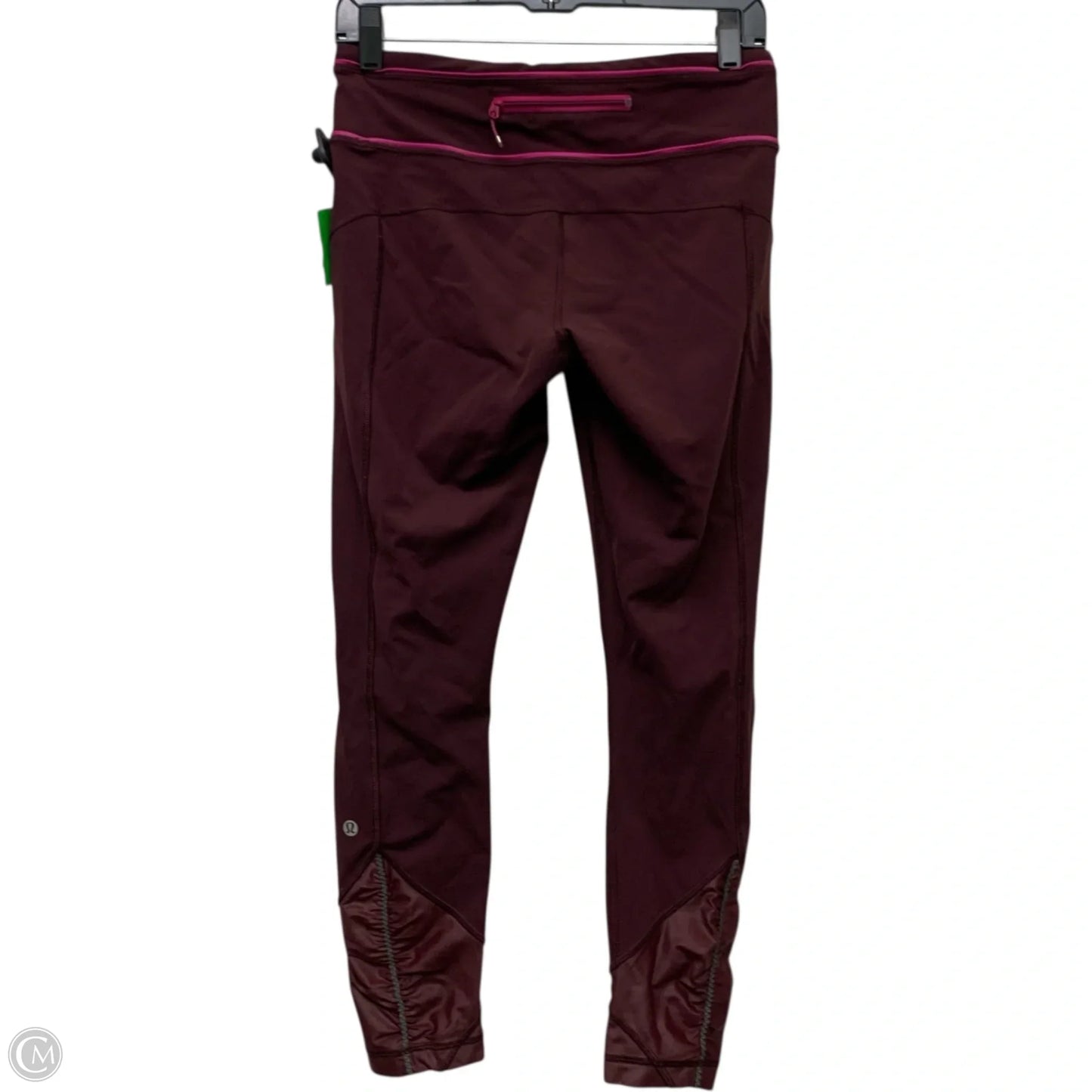 Athletic Leggings By Lululemon In Maroon, Size: S