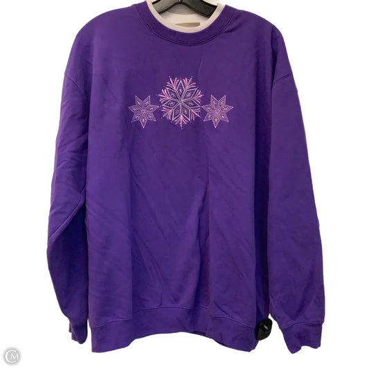 Sweatshirt Crewneck By M&C Sportswear In Purple, Size: L