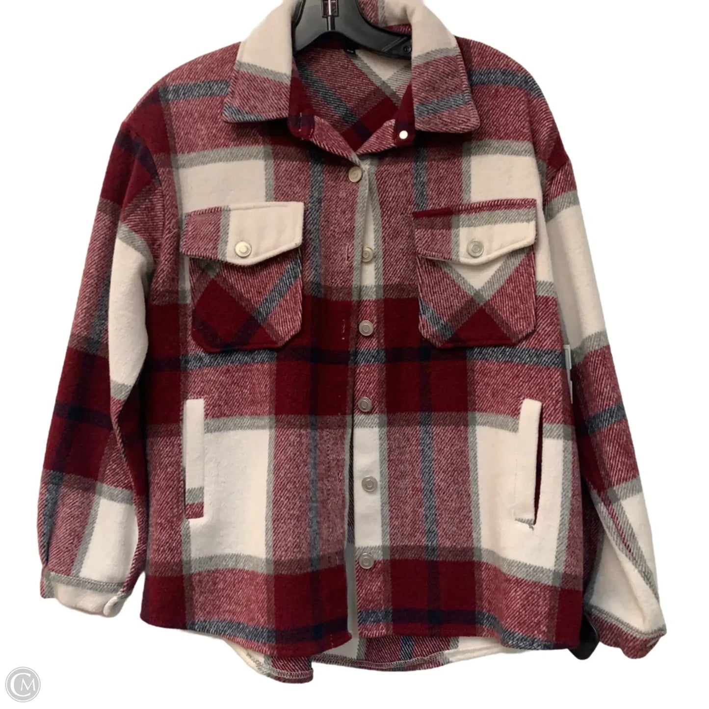 Jacket Shirt In Plaid Pattern, Size: Xs