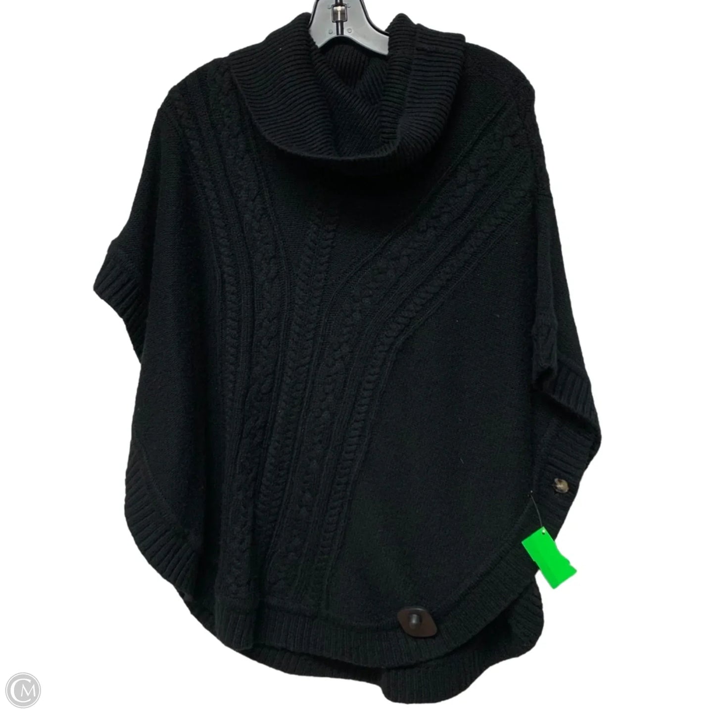 Poncho By Talbots In Black, Size: Xs