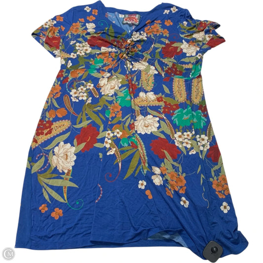 Dress Designer By Johnny Was In Blue, Size: L