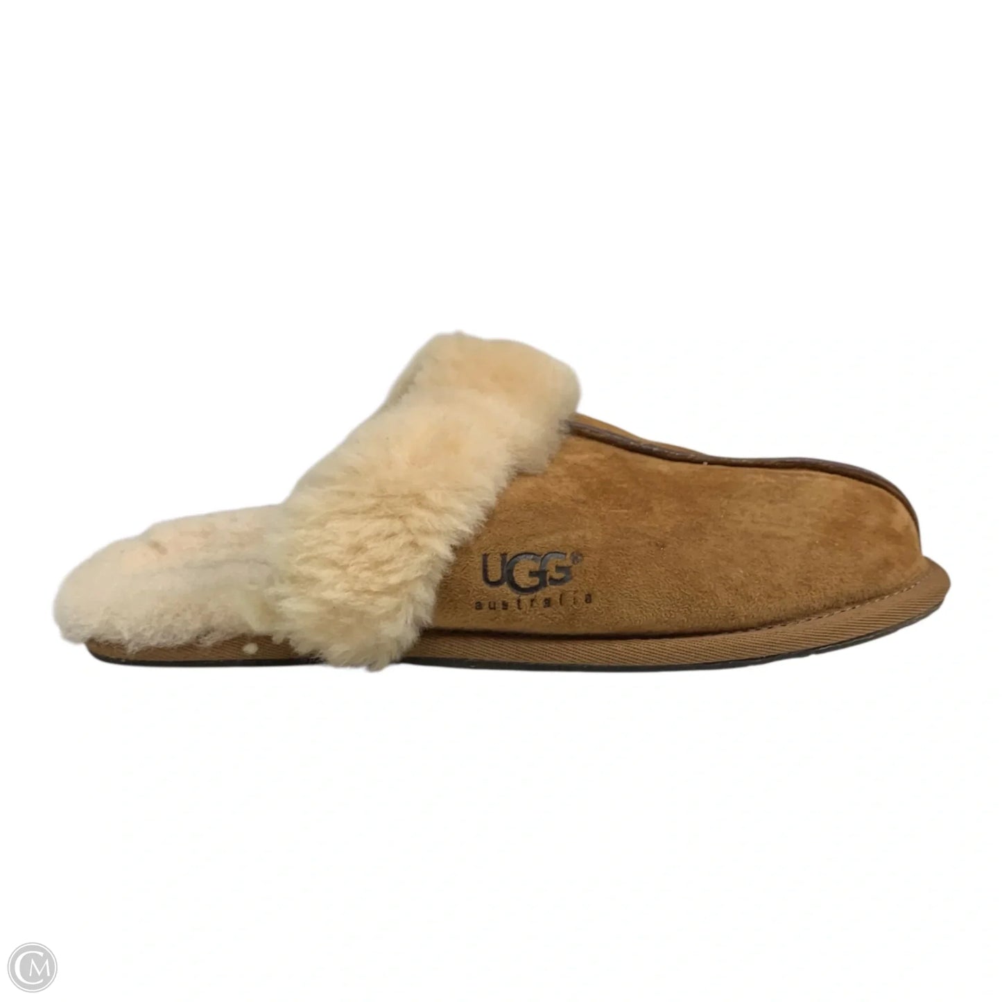 Slippers Designer By Ugg In Tan, Size: 9