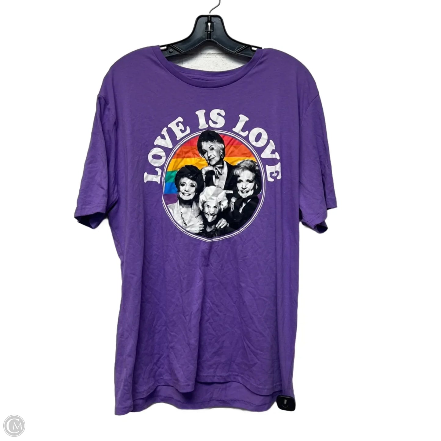 Top Short Sleeve Basic By The Golden Girls In Purple, Size: Xl