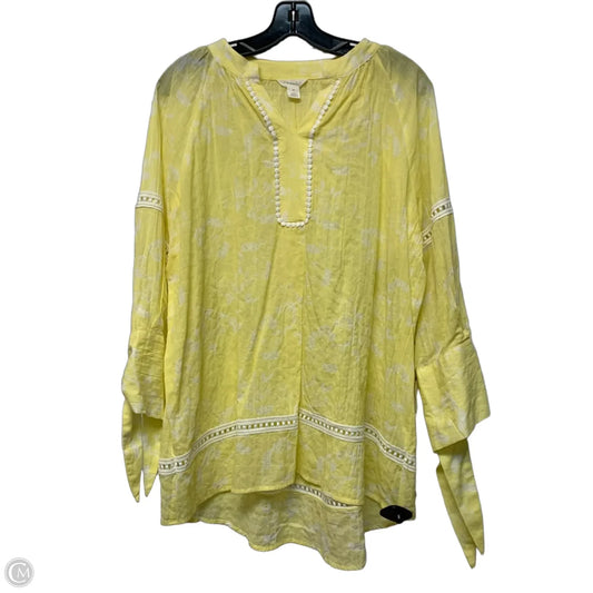 Tunic Long Sleeve By Caslon In Yellow, Size: Xs