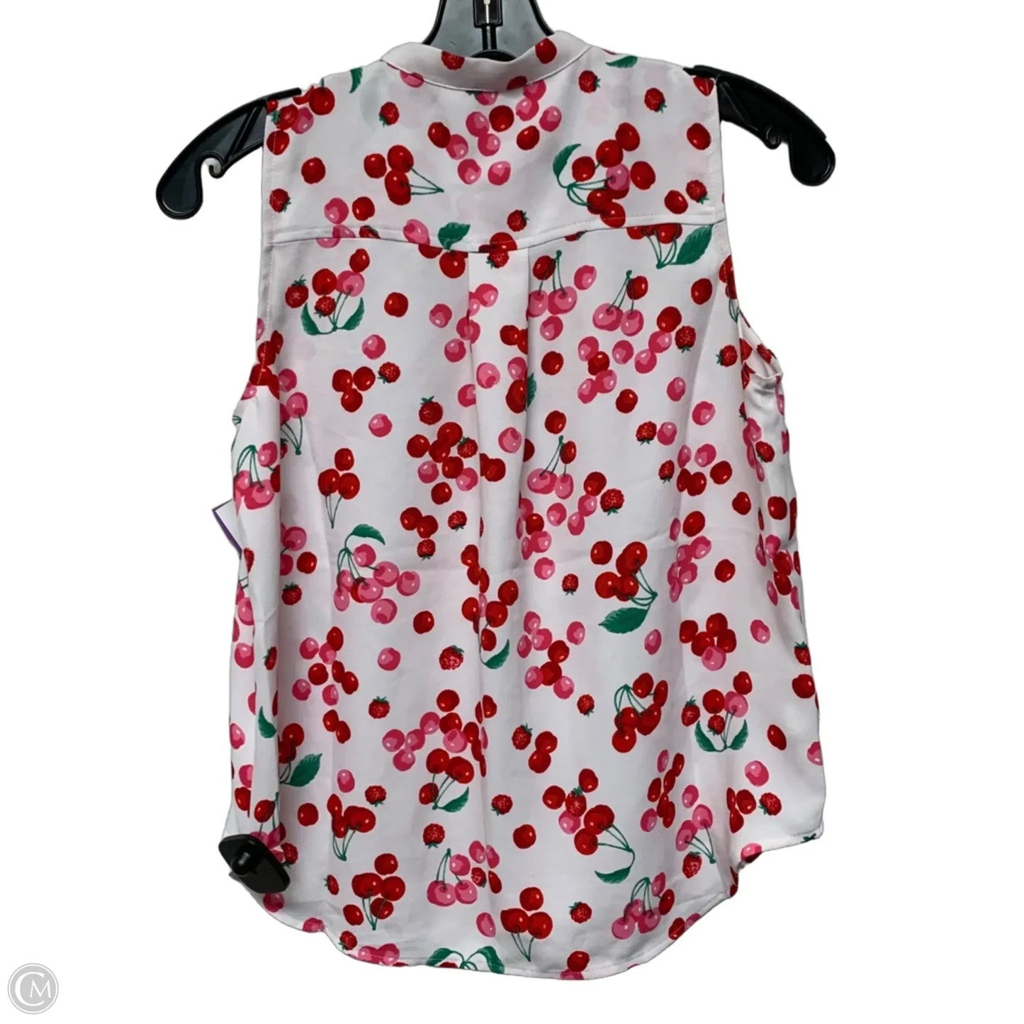 Blouse Sleeveless By Ann Taylor In Red & White, Size: Xxsp