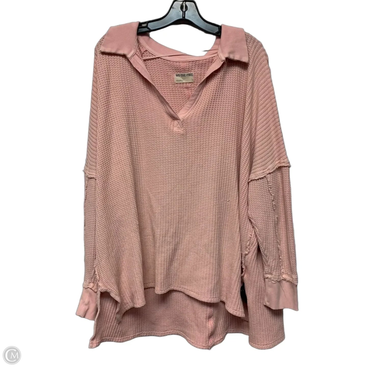 Top Long Sleeve By We The Free In Pink, Size: L