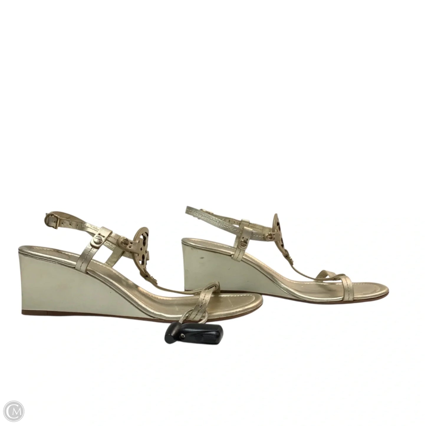 Sandals Designer By Tory Burch In Gold, Size: 7.5