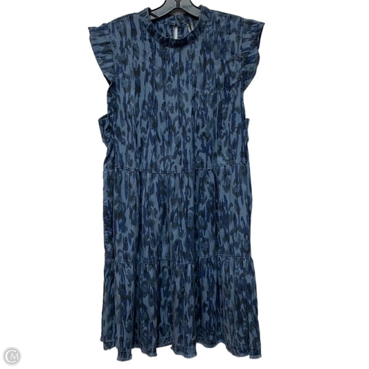 Dress Casual Short By Anthropologie In Blue Denim, Size: L