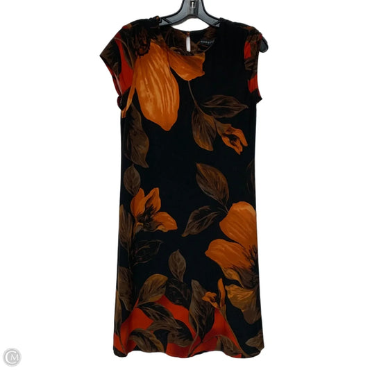 Dress Casual Short By Madison Leigh In Black & Orange, Size: S