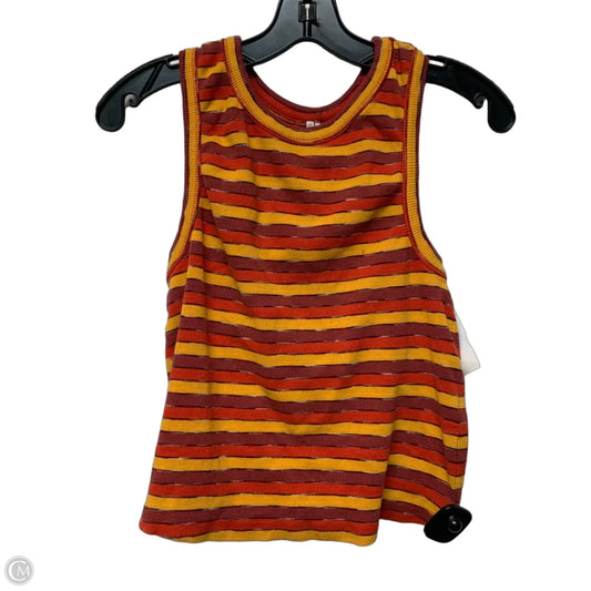 Top Sleeveless By Anthropologie In Orange & Red, Size: M