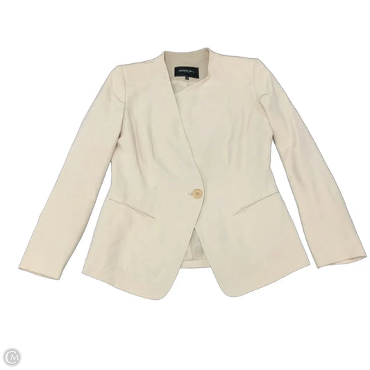 Blazer Designer By Lafayette 148 In Cream, Size: Sp
