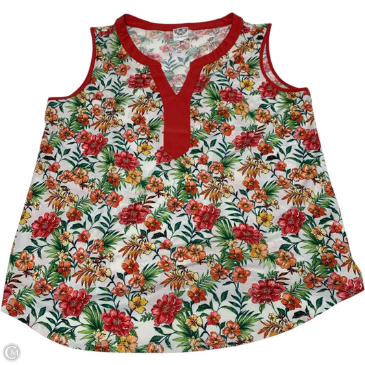 Blouse Sleeveless By Clothes Mentor In Red, Size: 2x