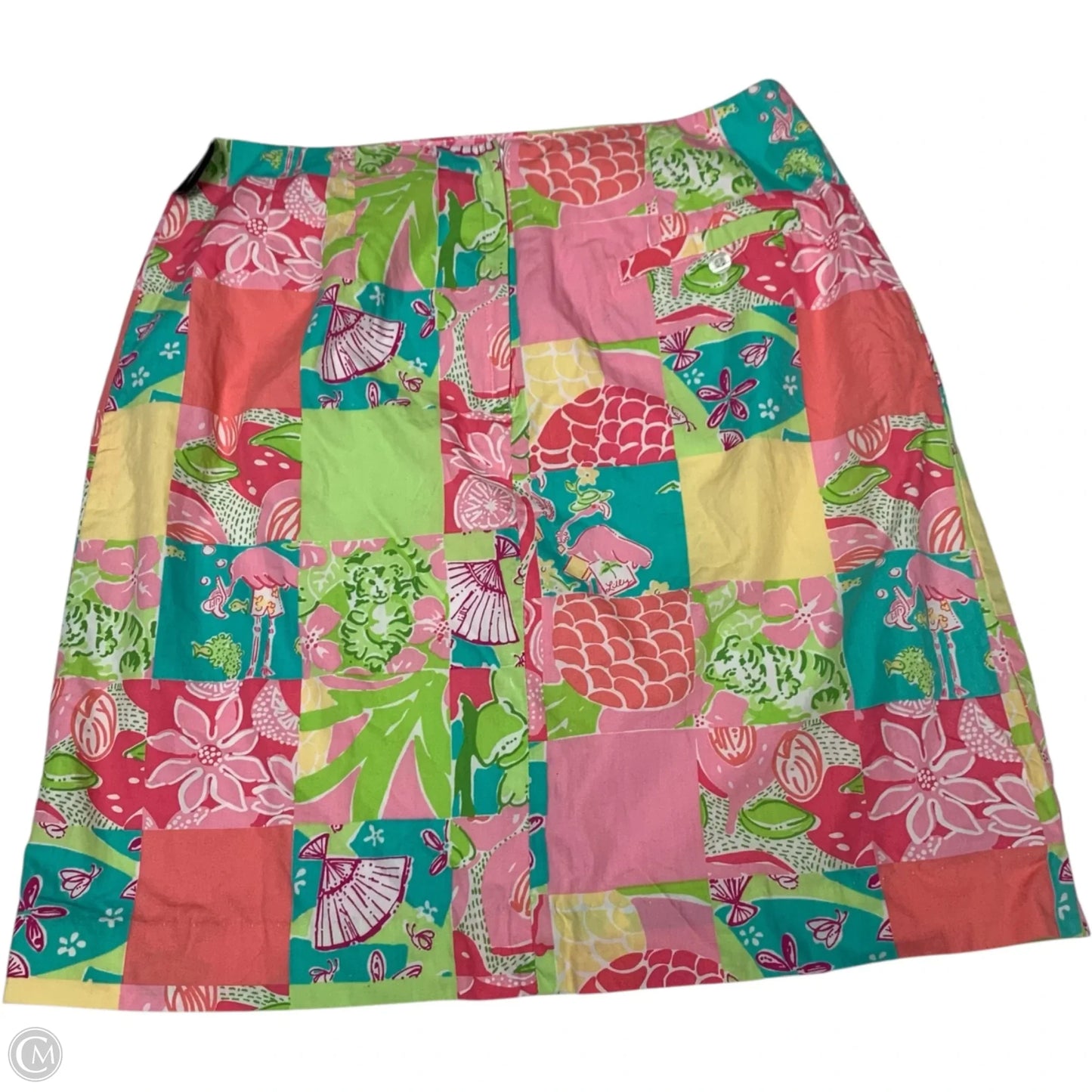 Skirt Designer By Lilly Pulitzer In Green & Pink, Size: S