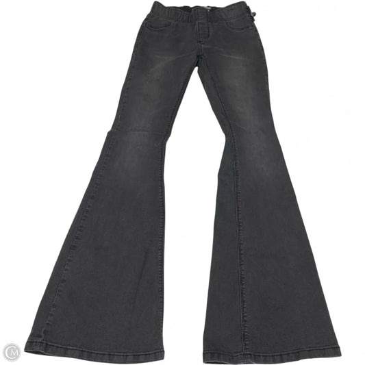 Jeans Flared By Free People In Black Denim, Size: 4