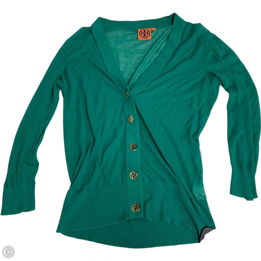 Cardigan Designer By Tory Burch In Teal, Size: M