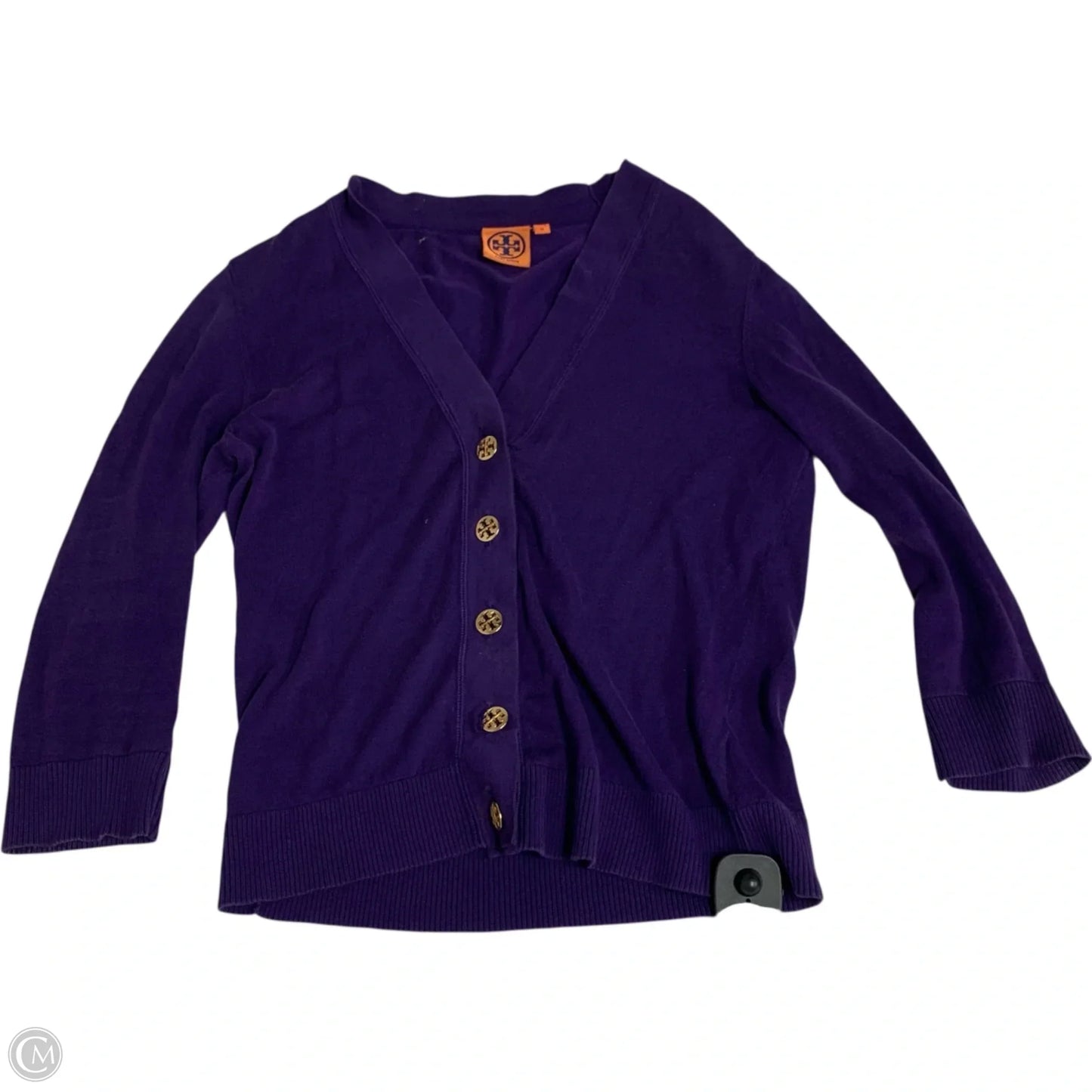 Cardigan Designer By Tory Burch In Purple, Size: M