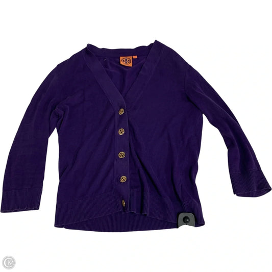 Cardigan Designer By Tory Burch In Purple, Size: M