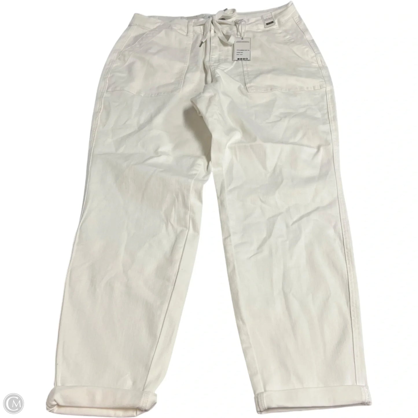 Jeans Straight By Judy Blue In White Denim, Size: 16