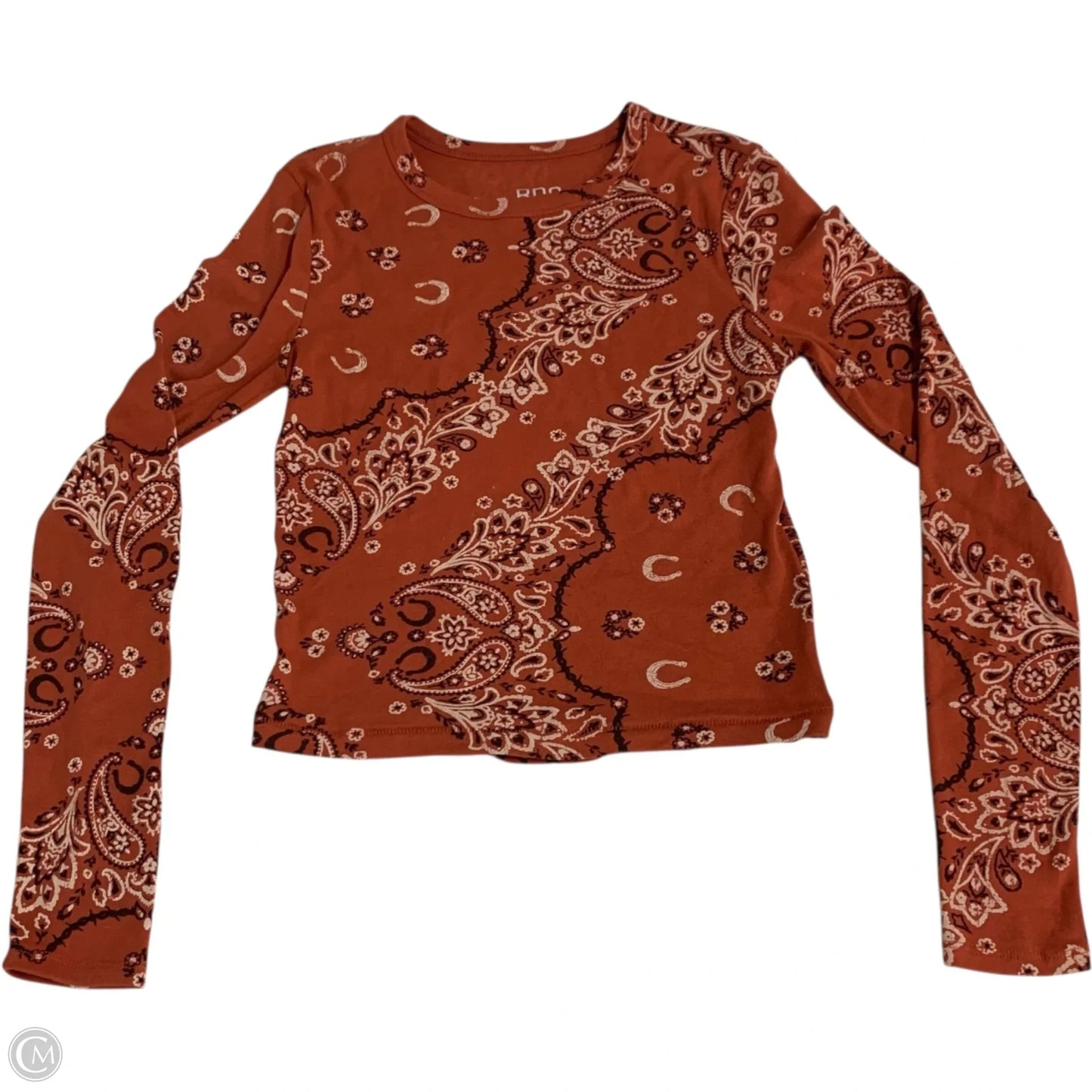 Top Long Sleeve By Bdg In Orange, Size: L