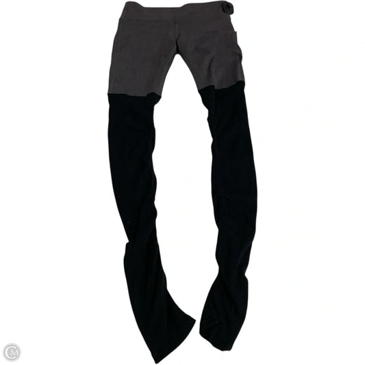 Athletic Leggings By Alo In Black & Grey, Size: S