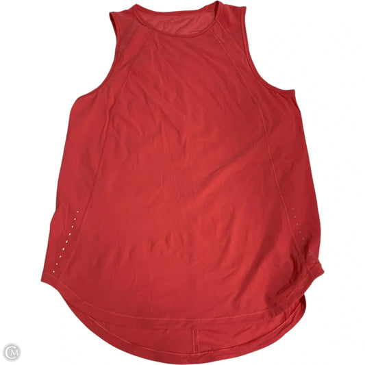 Athletic Tank Top By Lululemon In Orange, Size: S